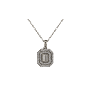 Modern Lüks Baget Zirkon Taşlı Kolye