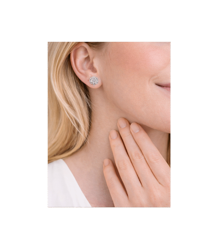 Zirkon Taşlı Kartanesi Çivi Küpe