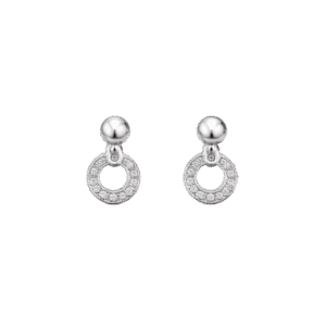 Zirkonyum Taşlı Damlalı Düğme Küpe