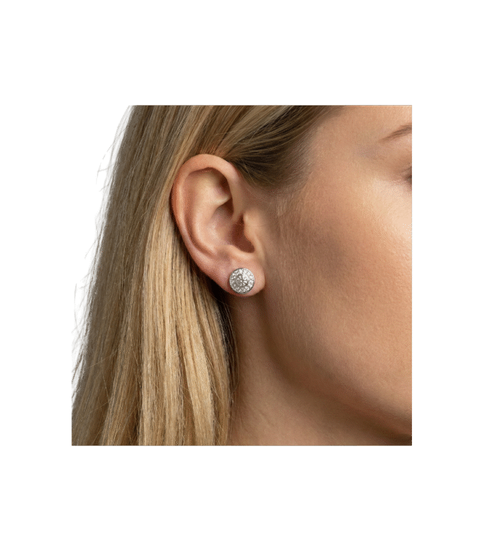 Zirkonyum Taşlı Düğme Küpe